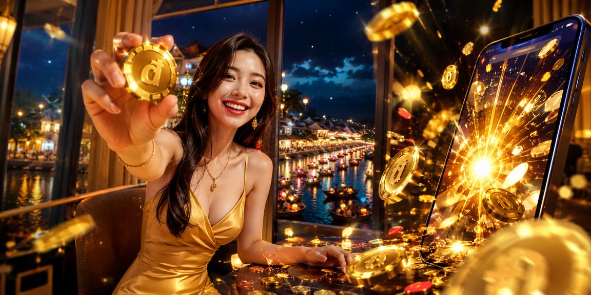 Người dùng trải nghiệm casino trên di động tại lễ hội Hội An